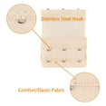 thumbnail image 4 of INSPIRE CHIC Women's 2 Pcs Stretchy Bra Extenders, 2x2/2x3/2x4 Hooks Elastic Back Bra Extension Strap Bra Band Light Apricot 2 Rows 3 Hooks, 4 of 6