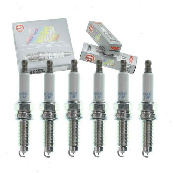 6 pc NGK Laser Iridium Spark Plugs compatible with Volkswagen Atlas 3.6L V6 2018-2019
