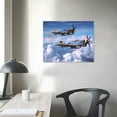 thumbnail image 3 of GOSMITH War Planes Army Poster Unique Canvas Wall Art Maximalist Aesthetic Decor Bedroom Bathroom Preppy Dorm Home Decor Framed, 3 of 4