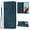 Blue, variant on Wallet Case for iPhone 12 Pro / 12, Premium PU Leather Flip Case Card Slots Holder, Luxury Kickstand Function Book Folding Folio Cover with Wrist Strap for iPhone 12 Pro / 12, Black