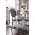 thumbnail image 4 of Dining Chairs 6pcs Set Antique White And Gray Color Padded Fabric Seat Solid wood Dining Room Furniture Unique Design, 4 of 9
