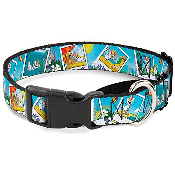 Buckle-Down Olaf Summertime Snapshots Disney Martingale Plastic Clip Collar