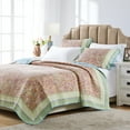 thumbnail image 4 of Global Trends Portsmouth Contemporary Floral Cotton Quilt Set, 3-Piece King/Cal King, 4 of 4