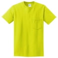 thumbnail image 5 of Gildan Men’s Ultra Cotton Hi Vis Pocket T-Shirt, Safety Green Short Sleeve Work Tee, S-5XL, 9-Pack, 5 of 5