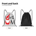 thumbnail image 2 of Yiaed Gnome Home With A Cute Gnome Print Drawstring Bags Drawstring Backpack Bulk String Back Pack Gym Sport Bag-Medium, 2 of 5