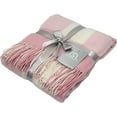 thumbnail image 2 of Blankets - Buffalo Plaid Throw Blanket - Decorative Classic Blanket - Comfortable and Ultra-Soft - Lightweight & Indoor Outdoor Blanket - (Fairy Tale Pink/Ivory), 2 of 5