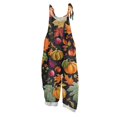 thumbnail image 2 of Overall Cotton-Linen Jumpsuit For Women With Pockets Loose Fit Spaghetti Strap Wide Leg Casual Plus Size Rompers For Women, 2 of 5