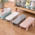 thumbnail image 3 of New Arrival Household Storage Shoe Rack Double Shoe Support Plastic Integrated Foldable Simple Shoe Storage Rack White, 3 of 6
