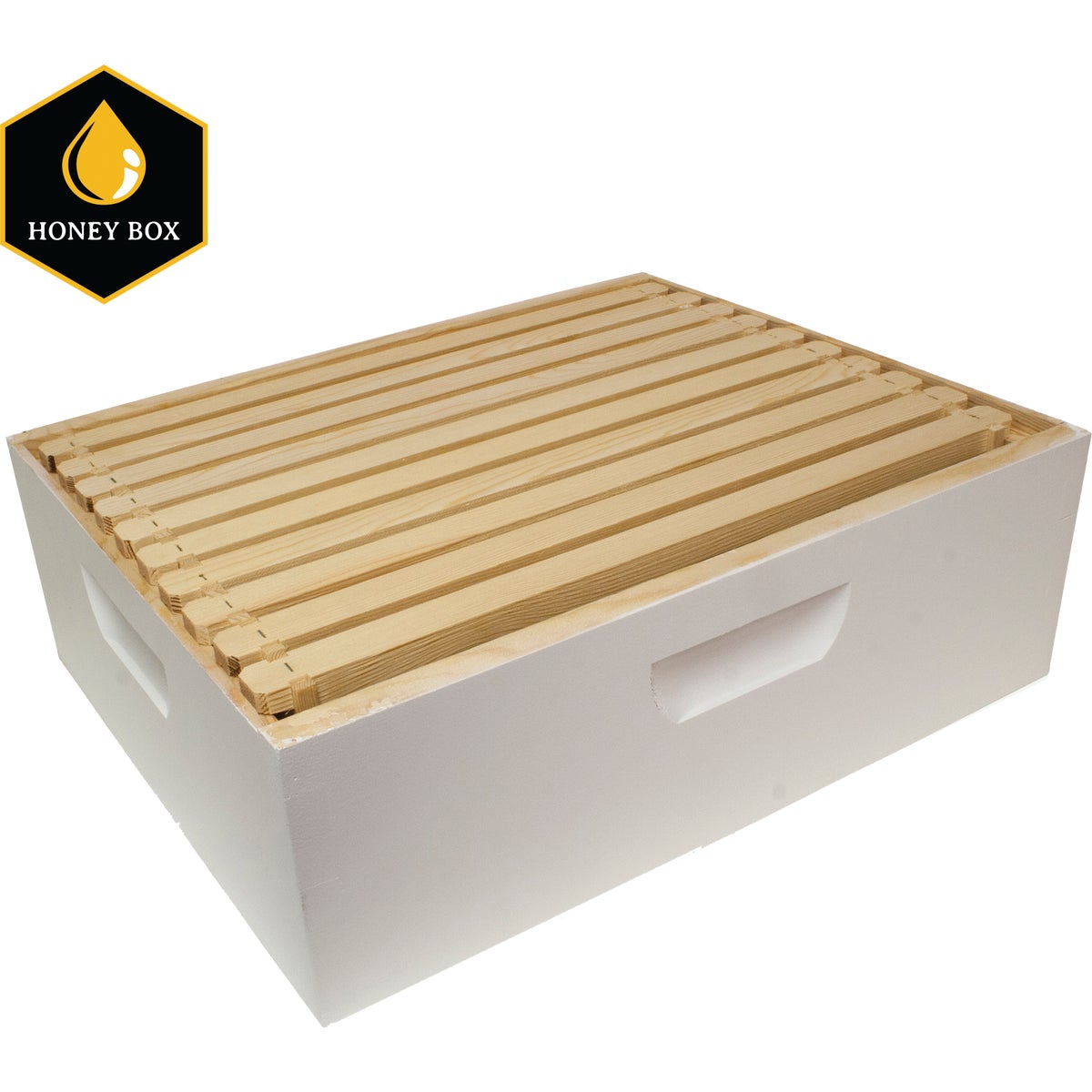 HARVEST LANE HONEY Beekeeping Honey Box, Assembled, White, Medium WWBCM-102