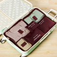 thumbnail image 3 of 6 unids/set bolsa de viaje NikouMX almacenamiento gran capacidad impermeable rosa roja, 3 of 8
