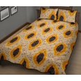 thumbnail image 2 of Juego de cama acolchado con estampado de papaya, 2 of 5