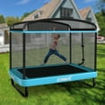 thumbnail image 3 of Gymax 6FT Recreational Kids Trampoline W/Swing Safety Enclosure Indoor/Outdoor Blue, 3 of 10