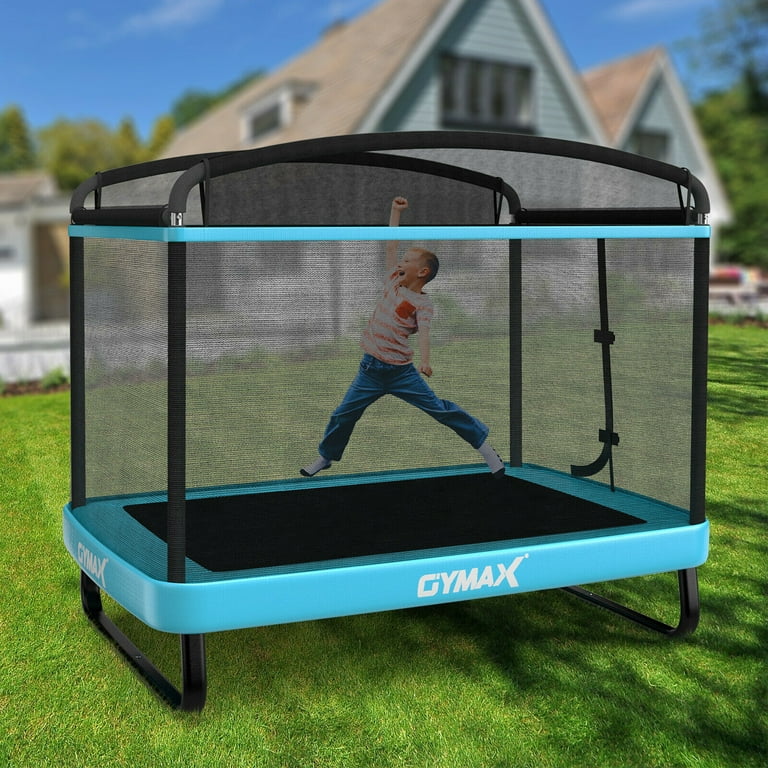 Opdatering Bemyndigelse klient Gymax 6FT Recreational Kids Trampoline W/Swing Safety Enclosure  Indoor/Outdoor Blue - Walmart.com