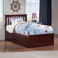 thumbnail image 1 of Mission Twin Platform Bed with Matching Footboard & Storage Drawers in Walnut, 1 of 7
