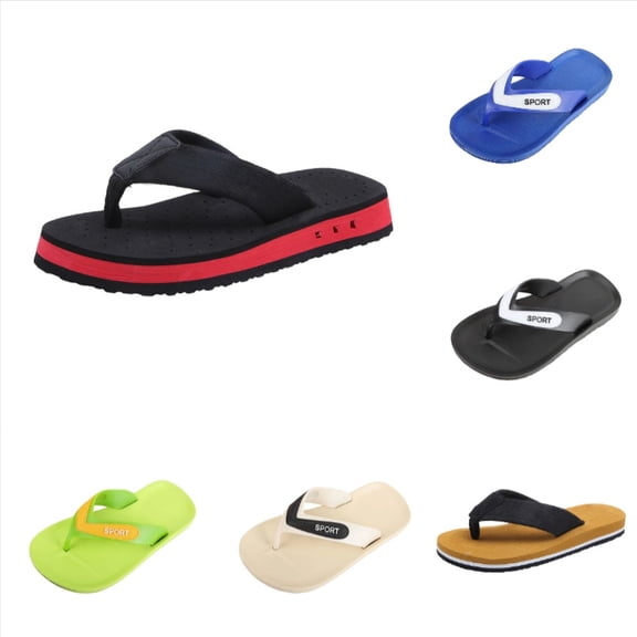 lnmuld Toddler Kids Flip Flops Non Summer Beach Pool Sandals for Boys Girls Size:1