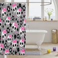 thumbnail image 3 of Manfei Cartoon Halloween Skull Shower Curtain 72Wx72L,Gothic Halloween Skeleton Bathroom Curtain, 3 of 5