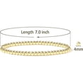 thumbnail image 6 of Cterwk 14K Gold Plated Bead Ball Bracelet Stretchable Elastic Hypoallergenic Bohemian Stackable Bracelet for Women, 6 of 6