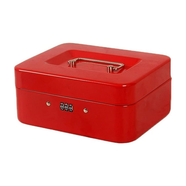 Practical Mini Petty Cash Money Box Stainless Steel Security Lock Lockable Safe Small Fit For House Decoration 3 Size L/XL/XXL ,Easy Installation