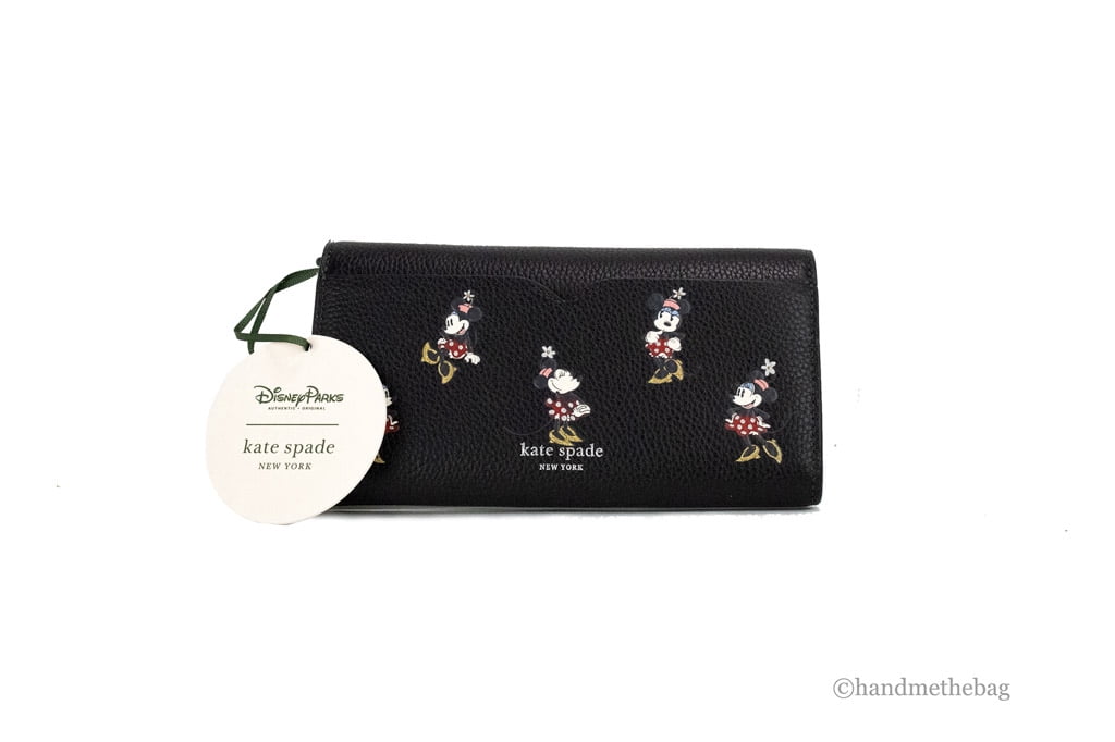Kate Spade Kate Spade X Disney Black Leather Minnie Mouse Wallet Crossbody Women's Bag