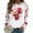 White, variant on Valentine's Day Sweatshirt for Women 2026 Love Heart Graphic Pullover Crewneck Long Sleeve Tops Valentines Sweatshirt Black L