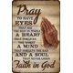 thumbnail image 1 of Vintage Metal Sign God's Prayer Faith In God 8x12 Inches Aluminum Wall Decor for Home, Bar, Garage, Man Cave, 1 of 4