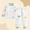 thumbnail image 2 of HFHAPW Boys Girls Pajamas Pjs Toddler 2 Piece Sleepwear Kids Winter Clothes Set Long Sleeve Top and Pants, 2 of 8