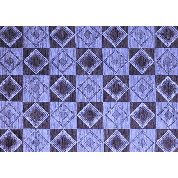 Ahgly Company Machine Washable Indoor Rectangle Abstract Blue Modern Area Rugs, 6' x 9'