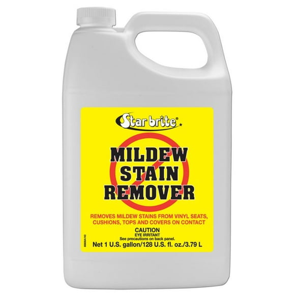 Star Brite Mildew Stain Remover 085600N Used To Remove Mildew Stains From Vinyl Covers/Headliners/Cushions; 1 Gallon Jug; With US Label