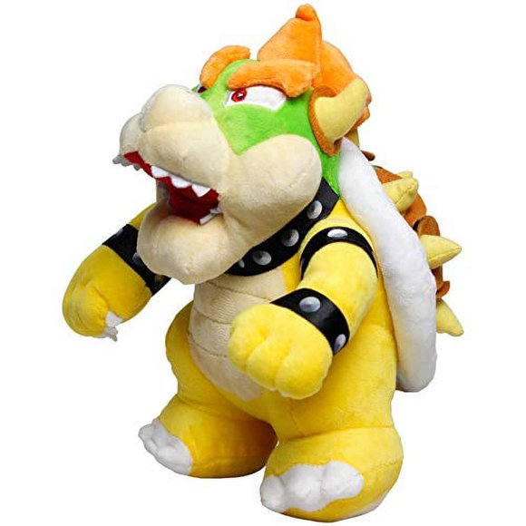10" Lying Down King Bowser Koopa Plush Toy Jr TV Stuffed Animal Super Maro Bros Series
