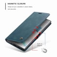 thumbnail image 2 of Dteck For Samsung Note 10 Plus CaseMe Slim PU Leather Flip Magnet Case Cover Retro Style Frosted Lightweight Protective Shell Holster, blue, 2 of 6