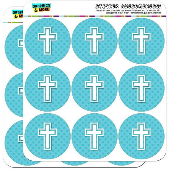Cross Blue Baby Boy Christening Baptism Shower 18 2" Planner Calendar Scrapbooking Crafting Stickers