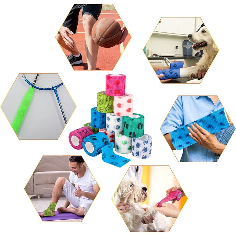Prdigy Self-Adhesive Bandage Wrap, 12-Pack Multicolor, 2" x 16.4' photo 6