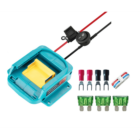 

Battery Adapter Converter for Makita 18V LiIon Battery DIY Power Tool Battery Converter with Fuse&Switch 14 AWG