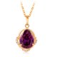 thumbnail image 5 of YSNOOWE Collar Vintage Con Colgante De Zirconia Morada Para Mujer Para Uso Decorativo Especial, 5 of 8