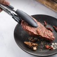thumbnail image 4 of Cocina Pinzas de cocina de acero inoxidable y silicona Herramienta de cocina Pinzas para barbacoa Pinzas para alimentos Pinzas de cocina de silicona Buffet para asar y ensalada Color: Negro 26,5 cm Ormromra HS-0218, 4 of 5