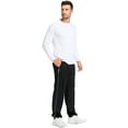 thumbnail image 6 of Tyhengta Mens Pants Athletic Open Bottom Running Pants Mesh Mens Sweatpants with Pockets Black/Grey L, 6 of 9