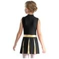 thumbnail image 2 of Miutii Kids Girls Cheerleading Uniform Cheer Leader Clothes Sleeveless Pleated Dress Cheerleading Dance Dress Black 14, 2 of 5