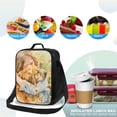 thumbnail image 4 of Fotbe Girl Hugging Dog Flowers Lonchera Bolsa de Almuerzo para Hombres y Mujeres, Lonchera de Gran Capacidad, Bolsa de Almuerzo Reutilizable, Bolsa Térmica Aislante, 4 of 7