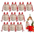 thumbnail image 5 of 10 Pieces Christmas Cloth Gift Bags, Christmas Gift Bags Cloth Bags, Drawstring Christmas Gift Pouch, 5 of 5