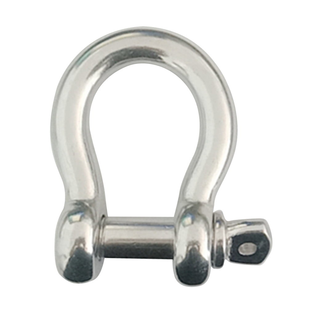 Solid Metal D Ring Shackle Screw Pin Joint Connect Keychain Anchor Chain Hook 