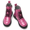 thumbnail image 5 of DADAWEN Boys Girls Combat Boots Toddler Ankle Boots 4 Big Kid, 5 of 6