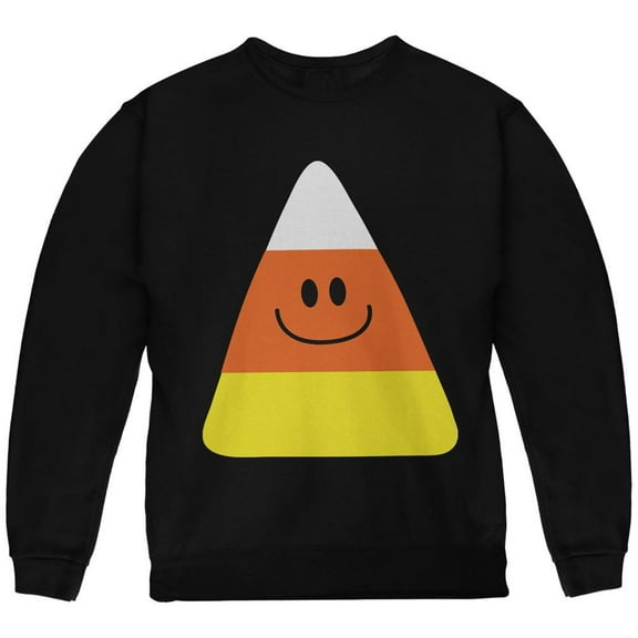 Halloween Candy Corn Costume Black Youth Sweatshirt - Youth Large