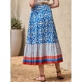 thumbnail image 3 of DARING DIVA Women's Summer Beach Graphic Midi Western Skirts Large Blue, 3 of 6