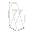 thumbnail image 2 of 1 Pcs 29.5" Tall Chair,Cushioned Padded Folding Bar Stool,Bar Stool,Portable Folding Stool, Load Capacity 275lbs, for Kitchen Living Room Garden Camping Fishing, White, 2 of 18