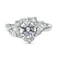 thumbnail image 2 of BERRICLE Sterling Silver Flower Halo Engagement Rings for Women Cubic Zirconia CZ Ring Size 9, 2 of 5