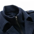 thumbnail image 4 of Krdevn Men's Autumn and Winter Business Woolen Coat Double Cold Fabric Windbreaker,M, 4 of 7