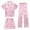 09-Light Pink, variant on CAIXIA Girls Pajama Sets Size 14-16 3 Pieces Graphic Silk Pj Set Short Sleeve with Shorts and Pants Satin Sleepwear Lounge for Kids Comfortable Nights,31-Light Pink