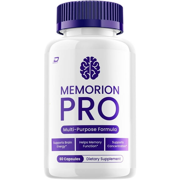 Memorion Pro Supplement Capsules – MemorionPro Natural Blend Memory Focus Pills, 1 Pack, 60 Capsules