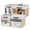 Beige, variant on 11 Inch Cube Storage Bins with Clear Window,Foldable Fabric Storage Cubes Bins, Closet Bins for Cube Storage, Canvas Cubby Cube Organizer Bins for Organizer Home(White Beige 4 PCS)
