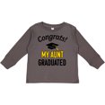thumbnail image 3 of Inktastic Congrats My Aunt Graduated with Cap Boys or Girls Long Sleeve Toddler T-Shirt, 3 of 5